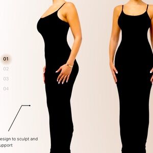 Coucoo Black basic strapped maxi dress